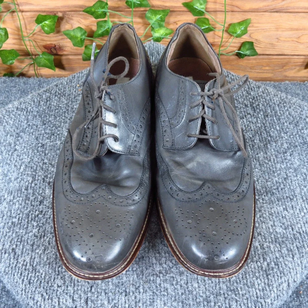 Joseph Abboud 40G4R00003 Mens Wingtip Oxford 9.5 Professional Dress Grey Leather
